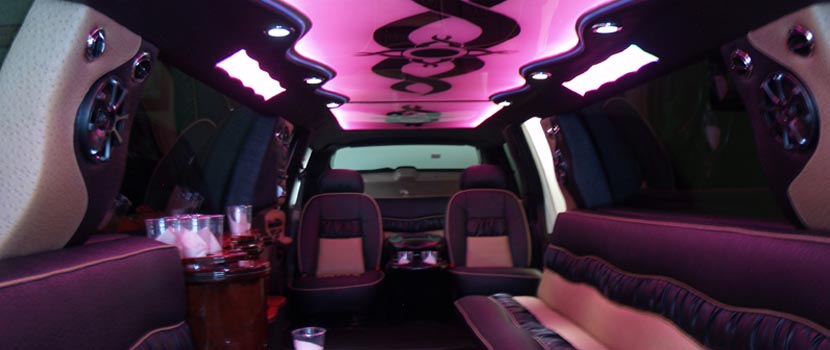 16 Pax Navigator SUV Limo Interior