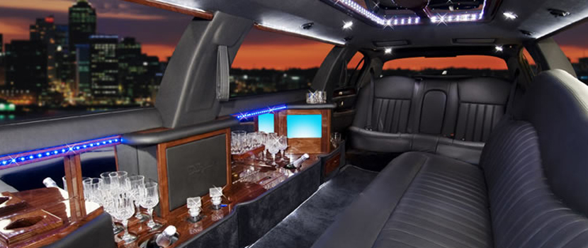 Black Stretch Limo Interior